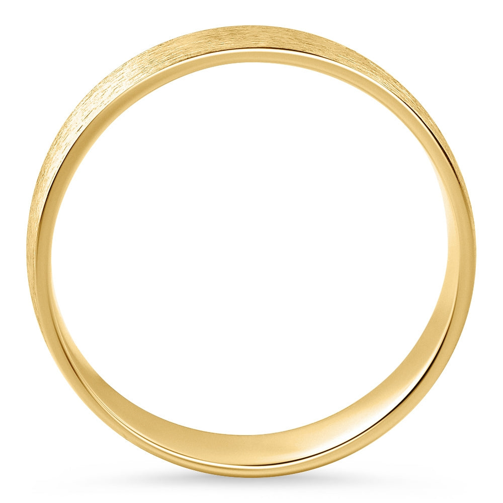 Men's Brushed Wedding Anniversary Band 14k Gold or Platinum