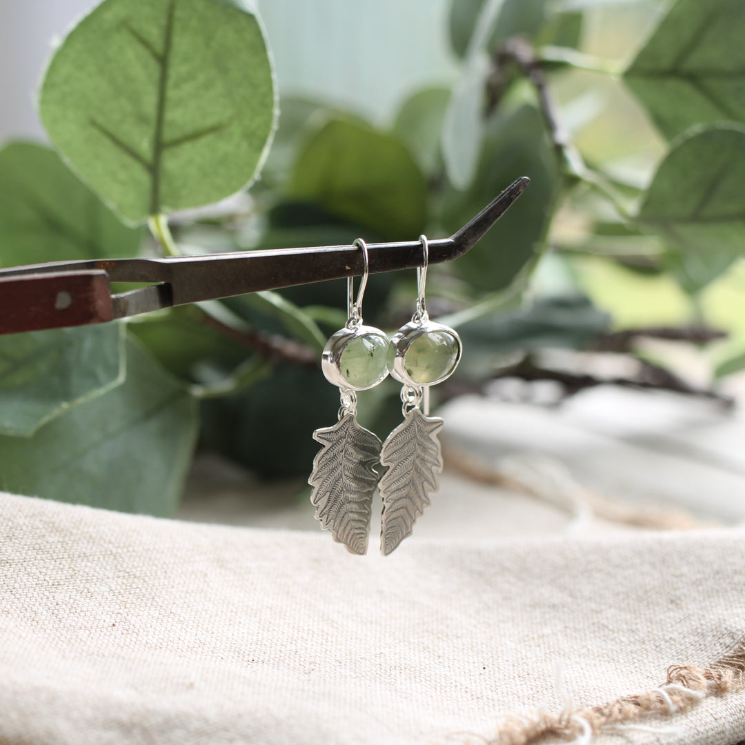 Fern Prehnite Earrings - Limited Edition