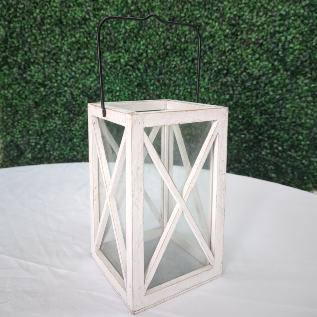 White Window Pane Lantern