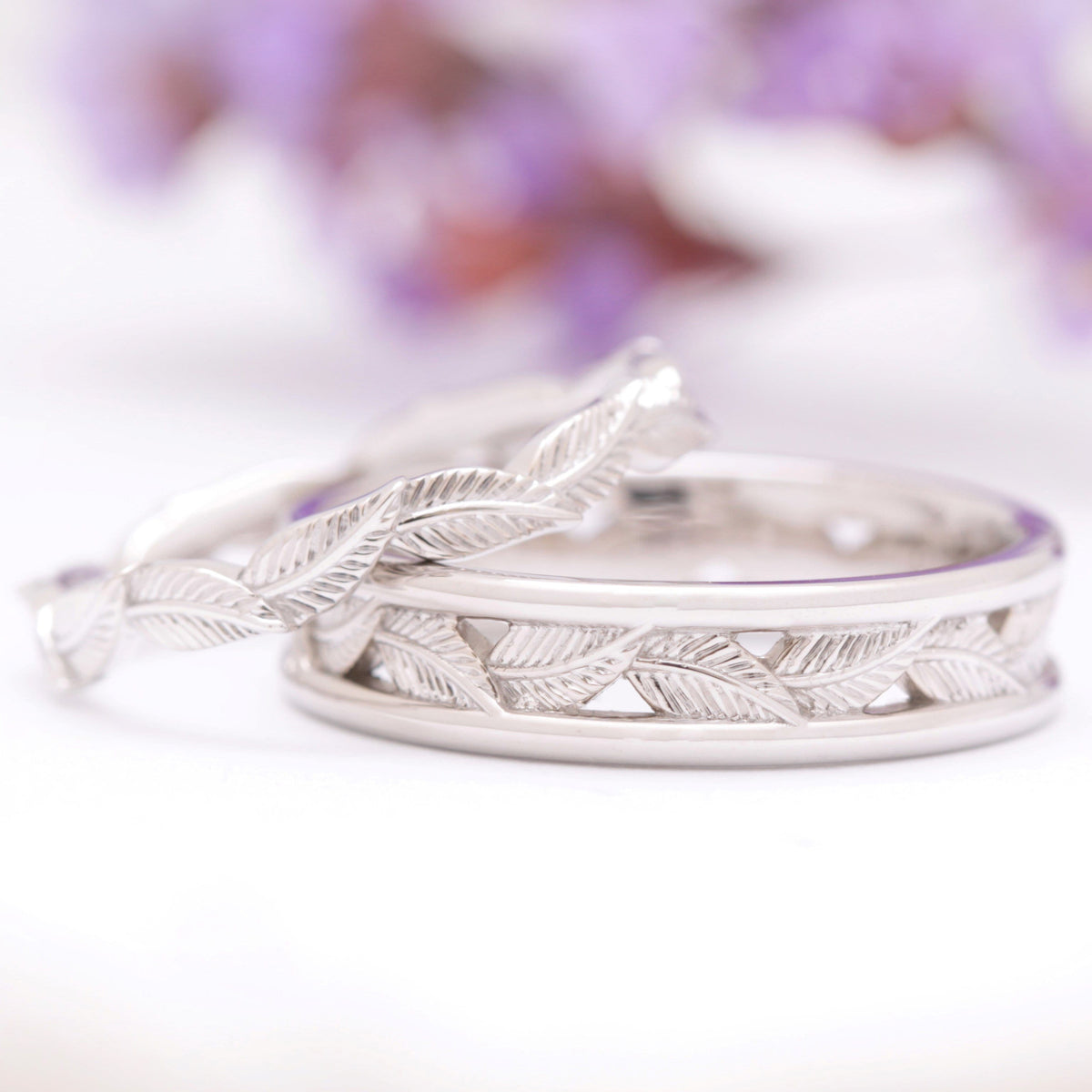 Gents Eternity Leaf Wedding Ring
