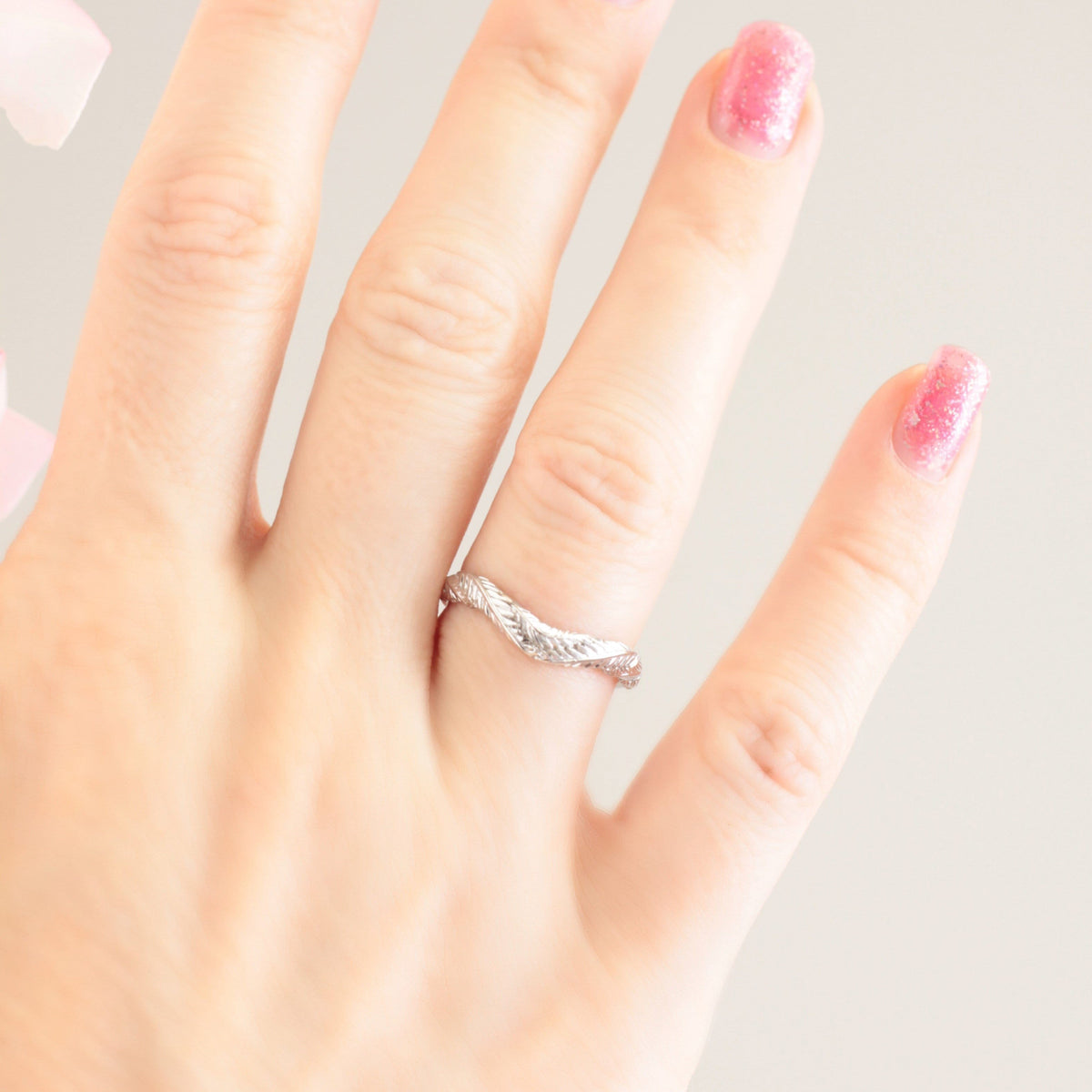 Foliage Leaf Wedding Ring