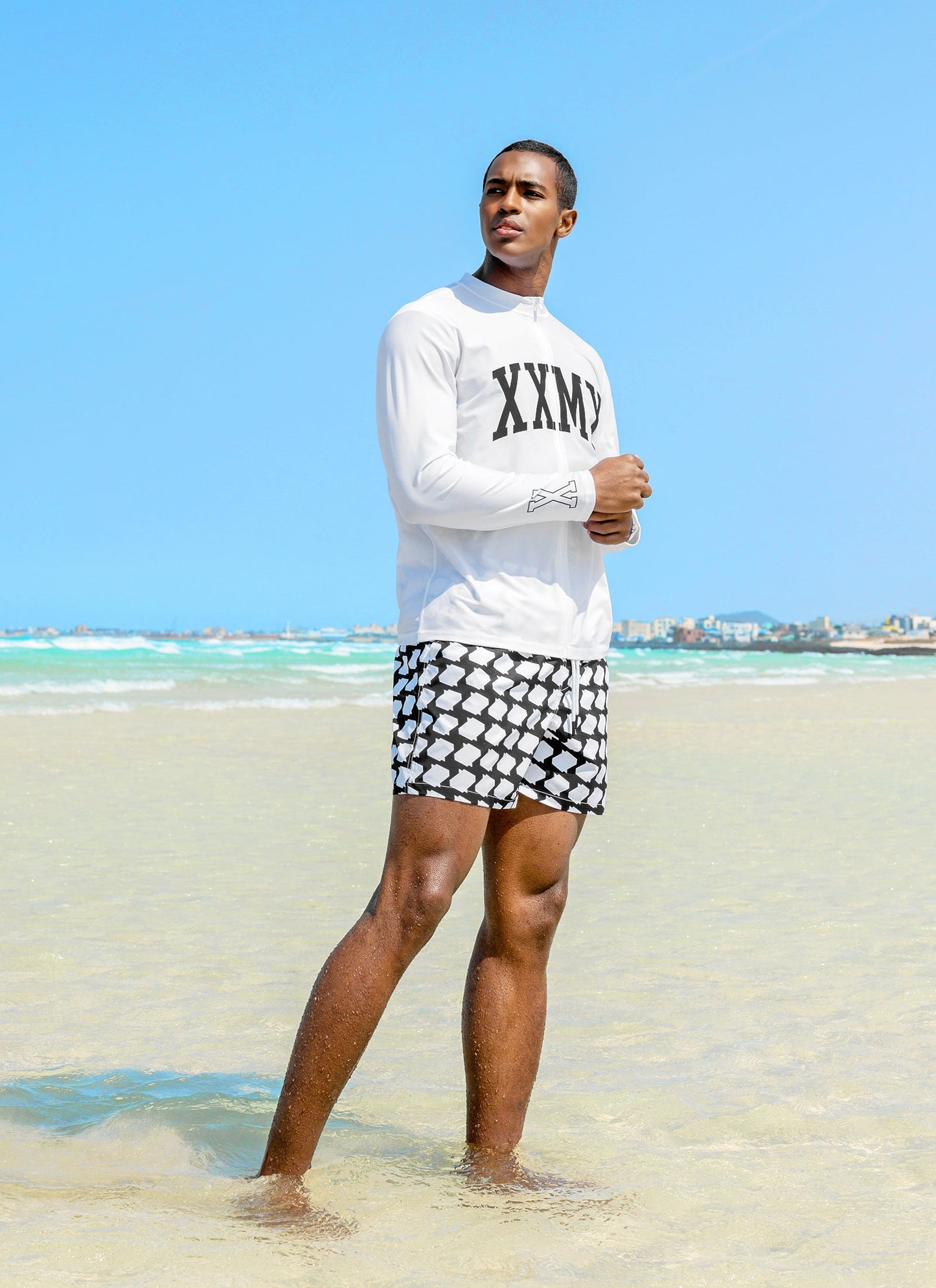Arch Logo Zip-up Rash Guard
