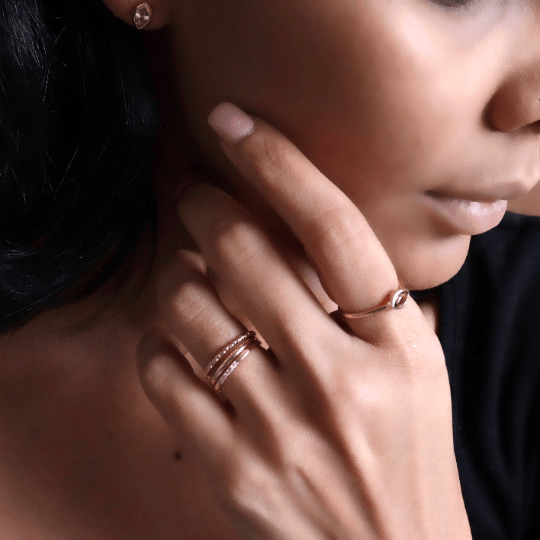 14k gold stacking wedding ring
