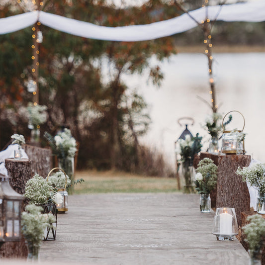 Woodland Log Stump Aisle Markers