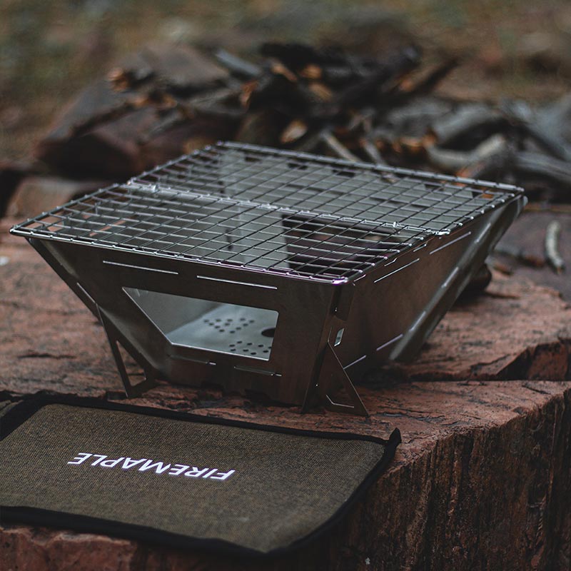 Wood Stove & Stainless Steel Pot Set