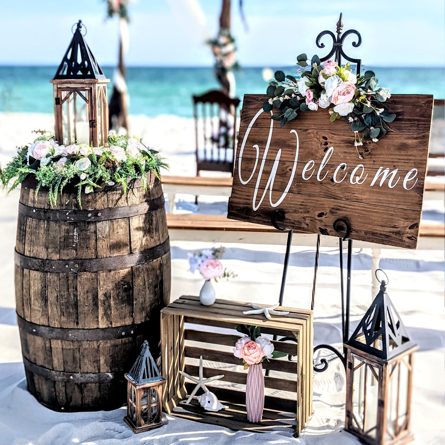 A Stunning Day Wedding Ceremony Package (Officiant, Photographer, Decor with Seating)