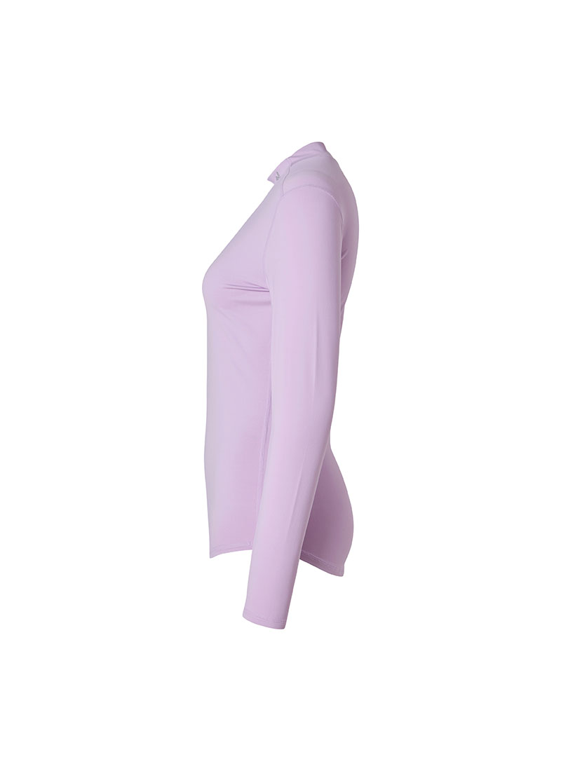 Mock Neck Fingerhole Basic T-Shirt