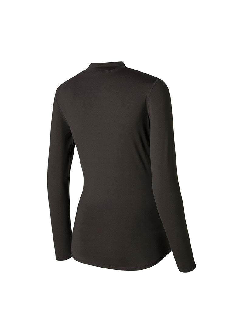 Mock Neck Fingerhole Basic T-Shirt