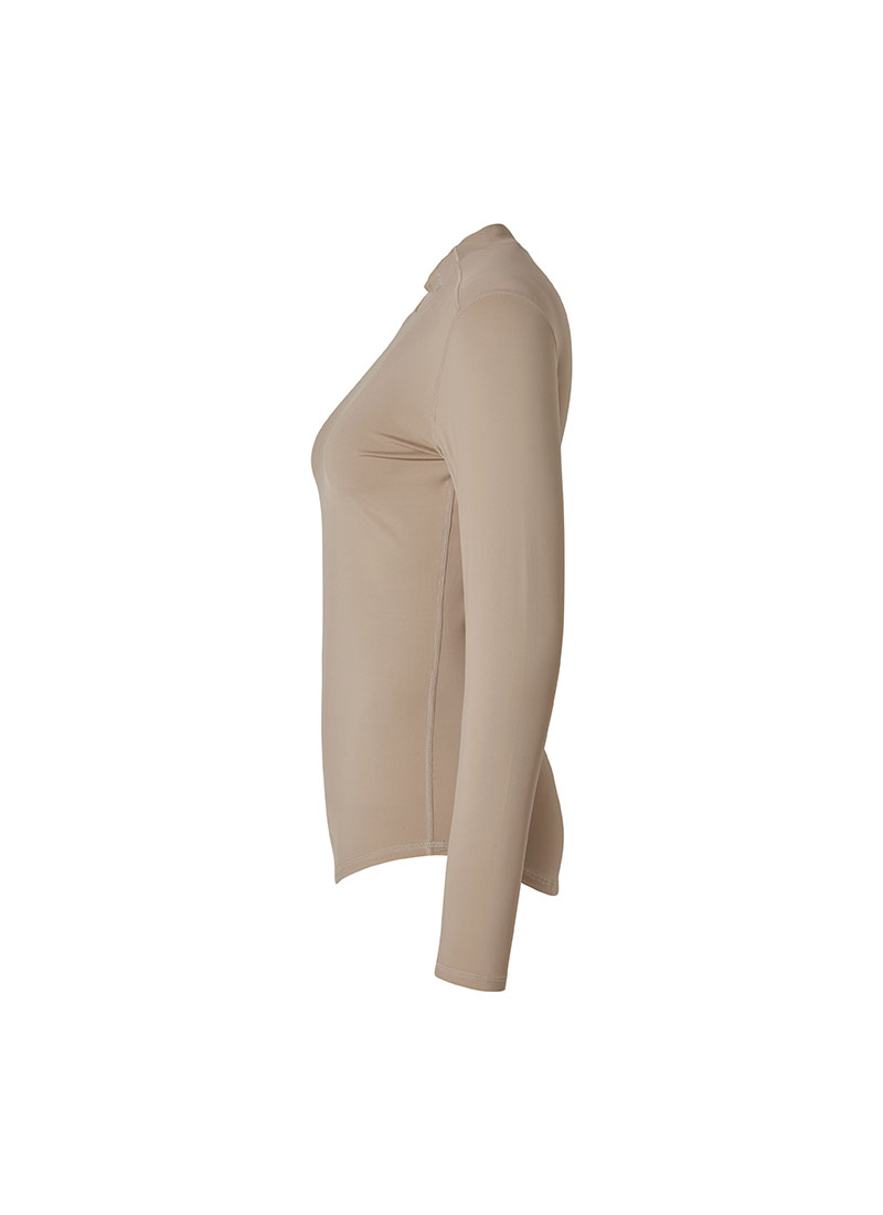 Mock Neck Fingerhole Basic T-Shirt
