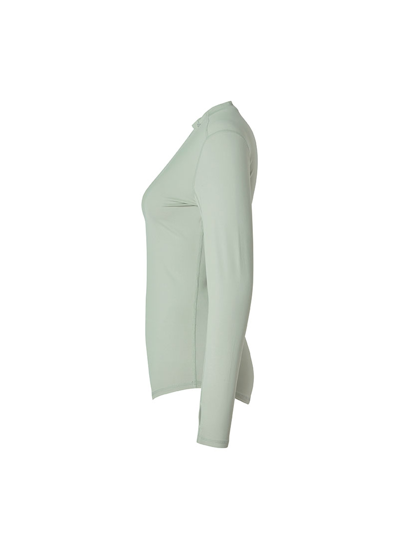Mock Neck Fingerhole Basic T-Shirt