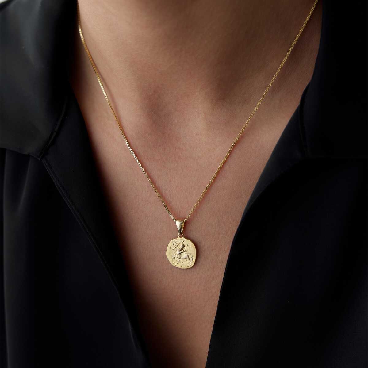 14k Gold Sagittarius Necklace