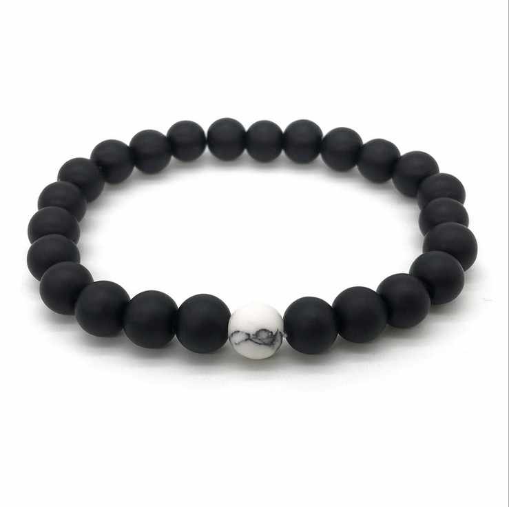Yin and Yang Bead Bracelet Set