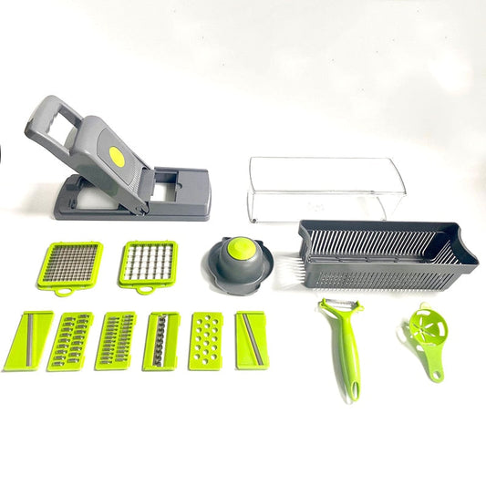 14Pcs Vegetable Cutter Multifunctional Mandoline Slicer Fruit Potato Peeler