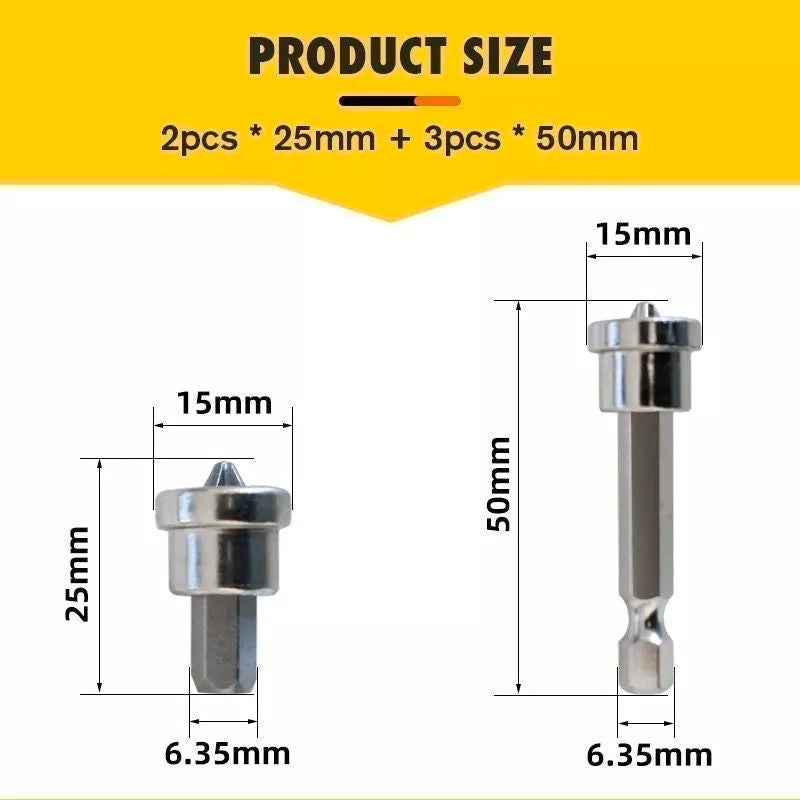 5pcs Magnetic Positioning Screwdriver Bits