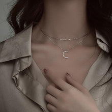 Load image into Gallery viewer, Double Layer Star Moon Necklace
