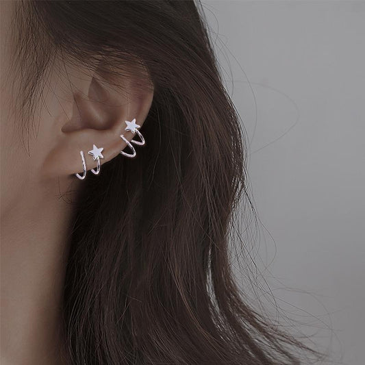 Star Spring Rotating Wave Earrings