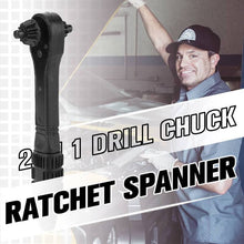 Load image into Gallery viewer, 2 in 1 Drill Chuck Ratchet Spanner
