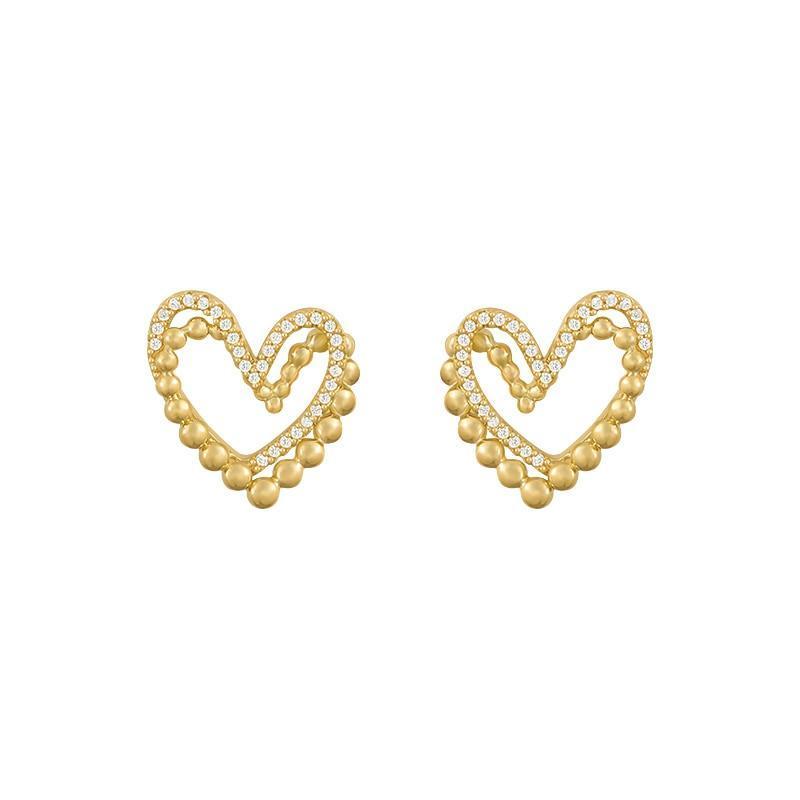 CRYSTAL HOLLOW HEART EARRINGS