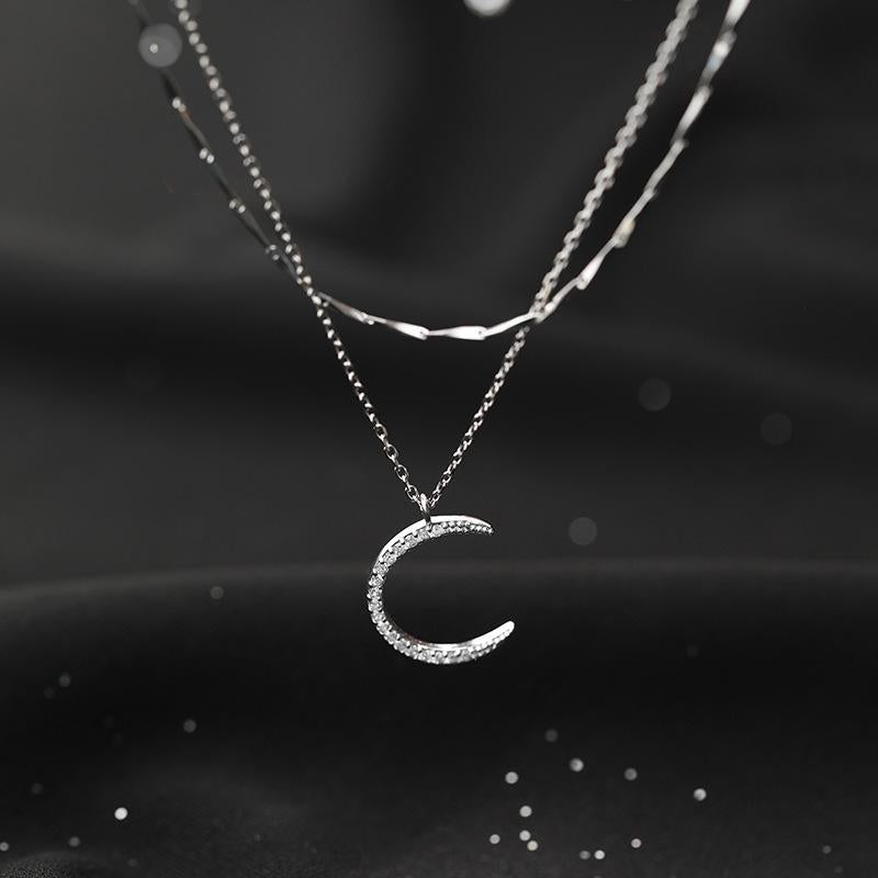 Double Layer Star Moon Necklace