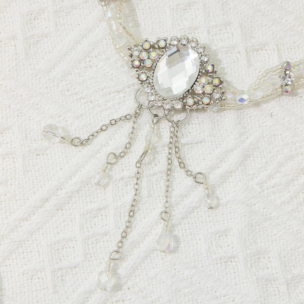 Diamond crystal clavicle Necklace