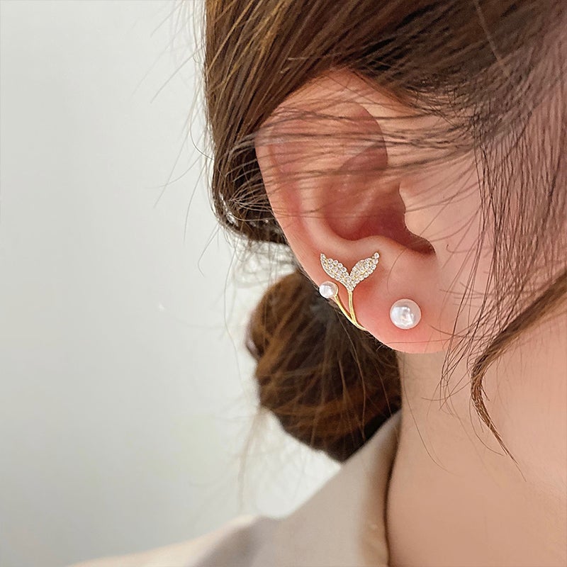 Mermaid Tail Pearl Earrings