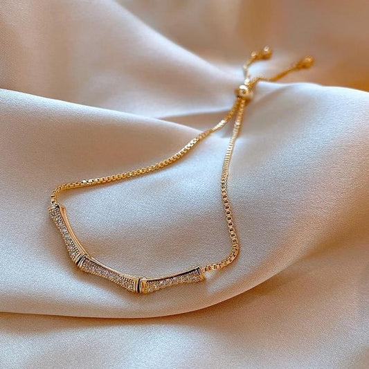 GOLD PLATED CRYSTAL BRACELET