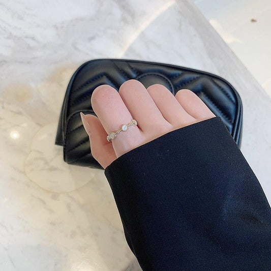 Lilly Round Opal Ring