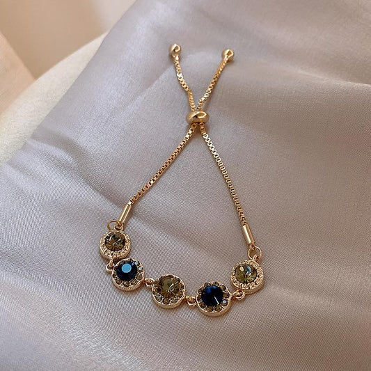 Amelie Crystal Gold Bracelet