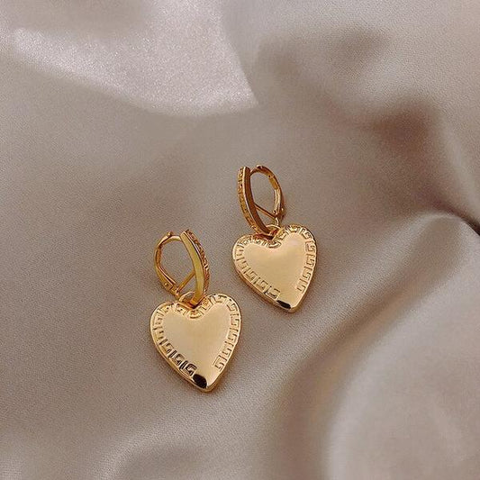 ENGRAVED HEART EARRINGS