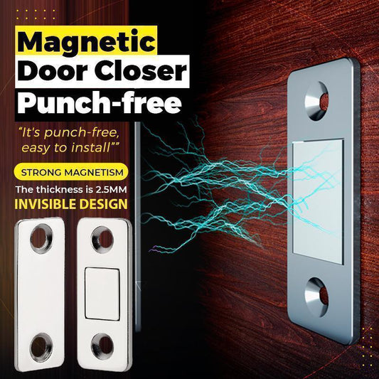 Strong Magnetic Punch-free Ultra-thin Invisible Door Suction（4 PCS）