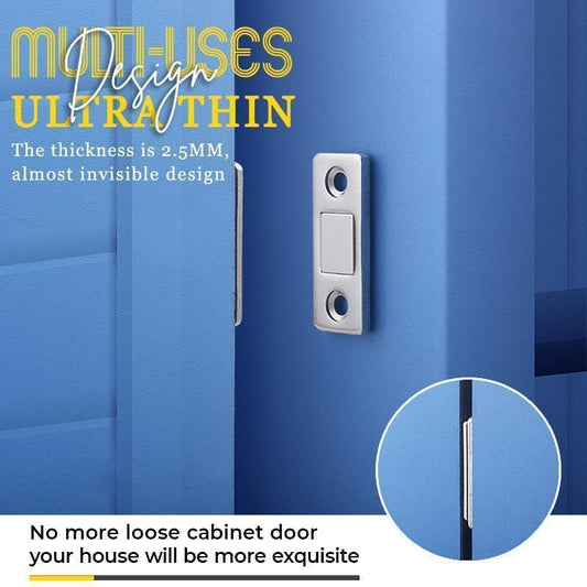 Strong Magnetic Punch-free Ultra-thin Invisible Door Suction（4 PCS）