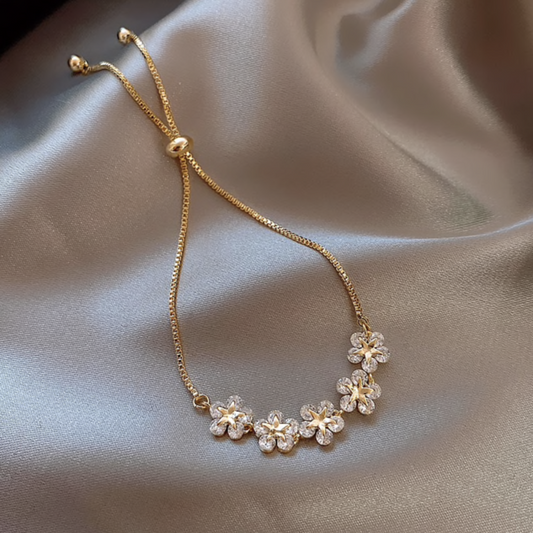 CRYSTAL FLOWER & STAR BRACELET